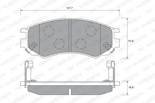 Комплект тормозных колодок, дисковый тормоз 151-1694