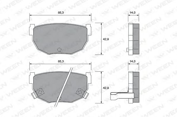 Комплект тормозных колодок, дисковый тормоз 151-2406
