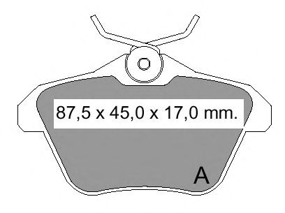 Kit de plaquettes de frein, frein à disque 836200