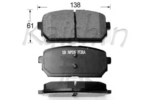 Комплект тормозных колодок, дисковый тормоз D11230