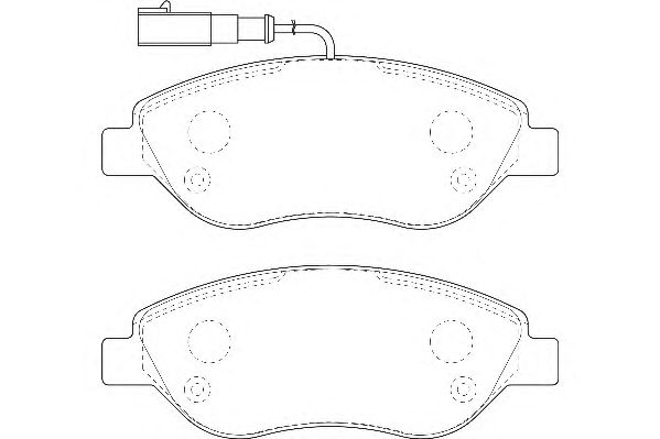 Комплект тормозных колодок, дисковый тормоз WBP23711A