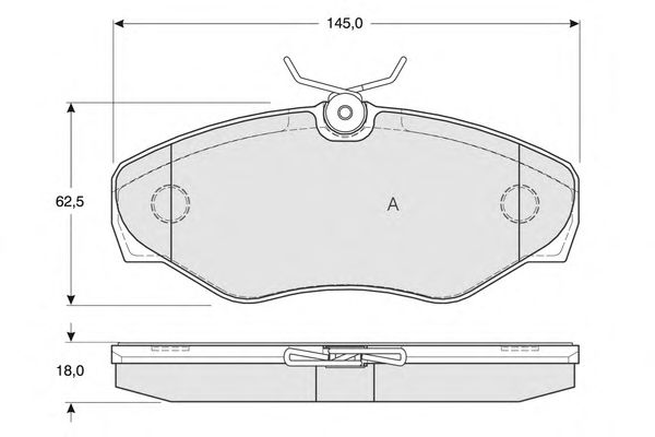 Комплект тормозных колодок, дисковый тормоз PF1308