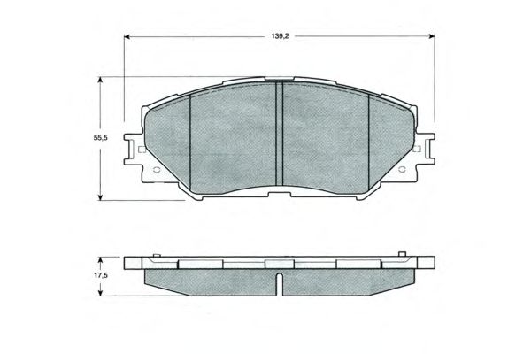 Комплект тормозных колодок, дисковый тормоз PF1472