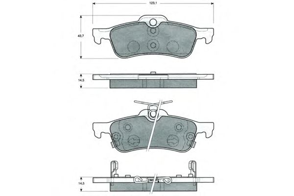 Комплект тормозных колодок, дисковый тормоз PF1579