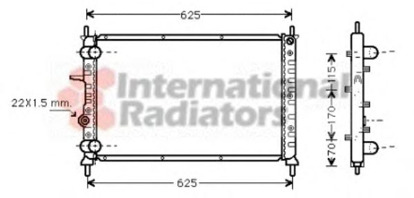 Radiator, engine cooling 17002188
