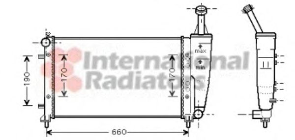 Radiator, engine cooling 17002300
