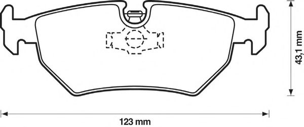 Комплект тормозных колодок, дисковый тормоз 571395J-AS