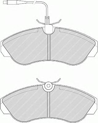Комплект тормозных колодок, дисковый тормоз FVR968
