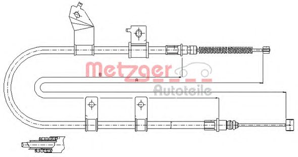 Cable, parking brake 17.3504