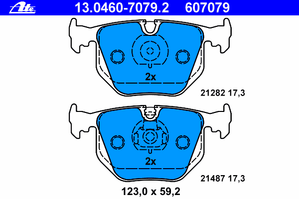 Комплект тормозных колодок, дисковый тормоз 13.0460-7079.2