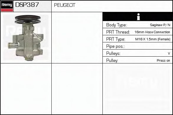 Hydraulikpumpe, styresystem DSP387