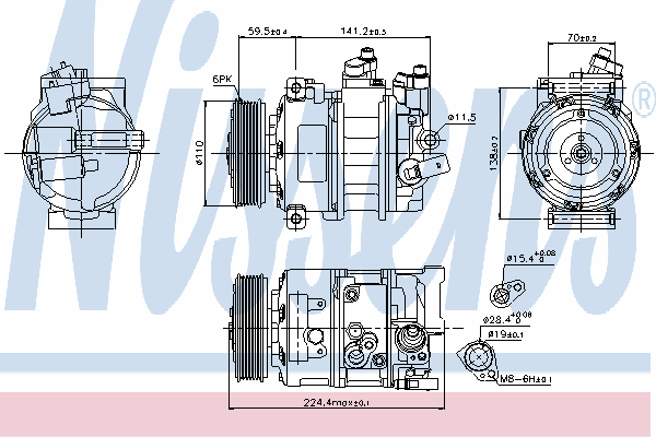 Compressor, ar condicionado 89020
