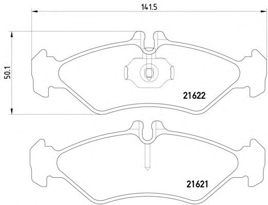 Комплект тормозных колодок, дисковый тормоз T1142