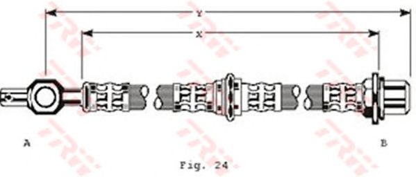 Tubo flexível de travão PHD125