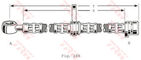 Tubo flexible de frenos PHD197