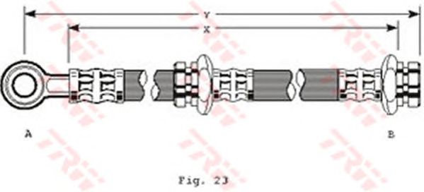 Tubo flexível de travão PHD234
