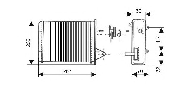 Heat Exchanger, interior heating QHR2135