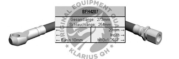 Ελαστικός σωλήνας φρένων BFH4207