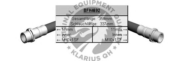 Ελαστικός σωλήνας φρένων BFH4692