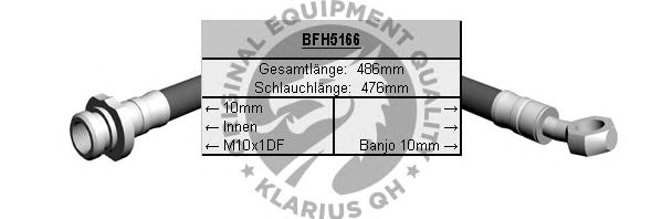 Ελαστικός σωλήνας φρένων BFH5166