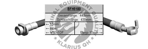 Ελαστικός σωλήνας φρένων BFH5180