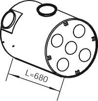 Средний / конечный глушитель ОГ 80403