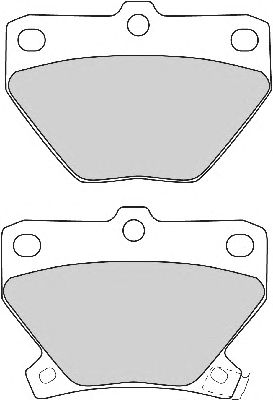 Комплект тормозных колодок, дисковый тормоз FD6910A