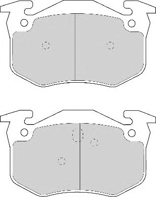 Комплект тормозных колодок, дисковый тормоз FD6373A
