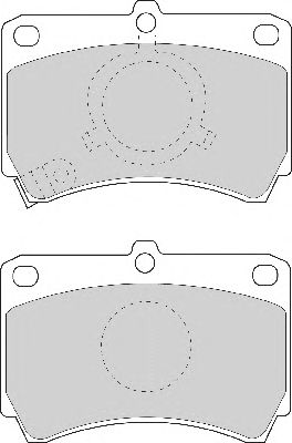 Комплект тормозных колодок, дисковый тормоз FD6636A