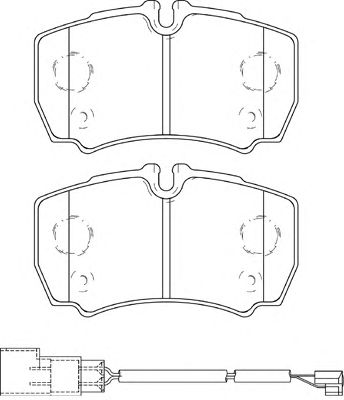 Комплект тормозных колодок, дисковый тормоз FD7447V