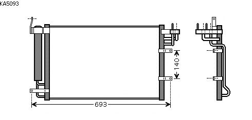 Condenseur, climatisation KA5093