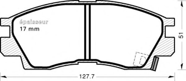 Комплект тормозных колодок, дисковый тормоз 318