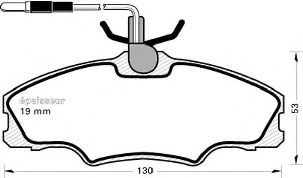 Комплект тормозных колодок, дисковый тормоз 356
