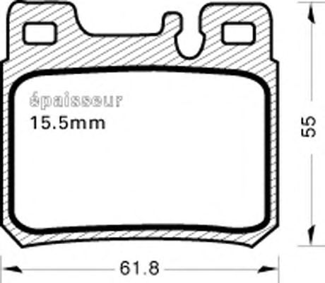 Комплект тормозных колодок, дисковый тормоз 387