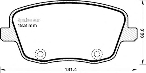 Комплект тормозных колодок, дисковый тормоз 717