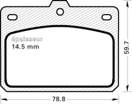 Комплект тормозных колодок, дисковый тормоз 83