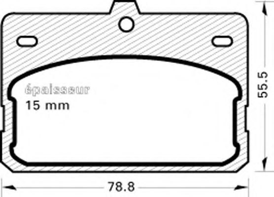 Комплект тормозных колодок, дисковый тормоз 87