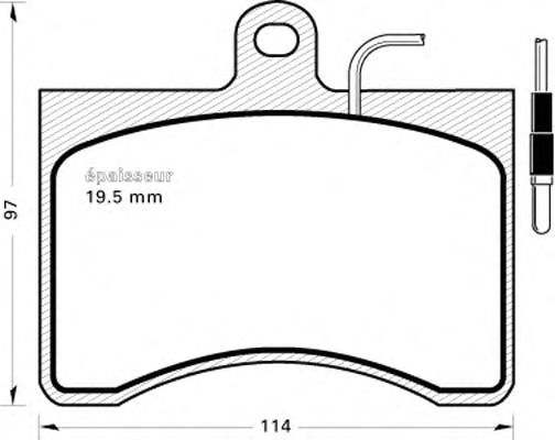 Комплект тормозных колодок, дисковый тормоз 95