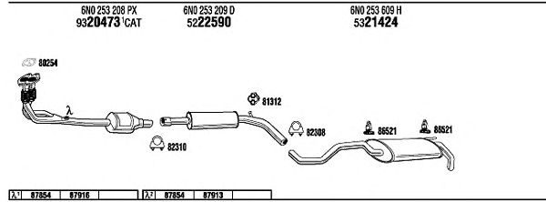 Exhaust System VW95068
