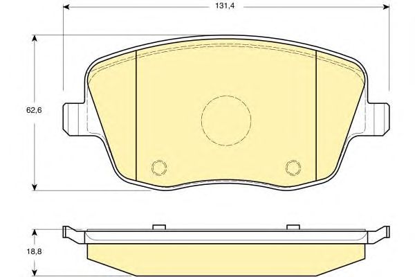 Комплект тормозных колодок, дисковый тормоз 6114141