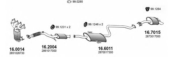 Avgassystem ART3398