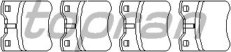 Комплект тормозных колодок, дисковый тормоз 722 491
