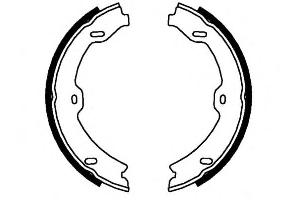 Комплект тормозных колодок; Комплект тормозных колодок, стояночная тормозная система 09-0658