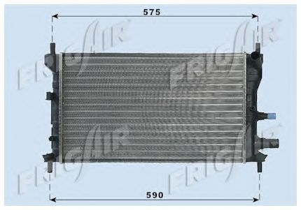 Radiator, engine cooling 0105.3060