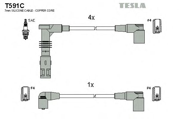 Juego de cables de encendido T591C