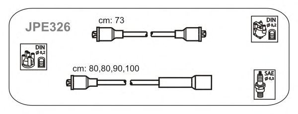 Комплект проводов зажигания JPE326