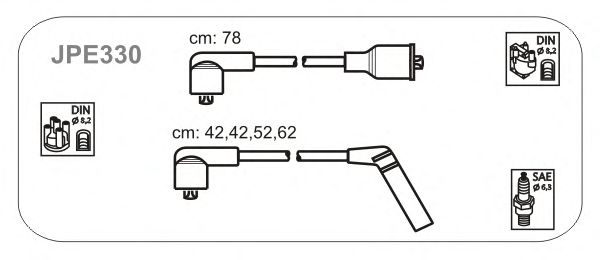 Комплект проводов зажигания JPE330
