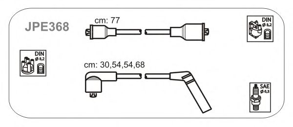Комплект проводов зажигания JPE368