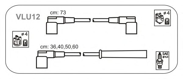 Комплект проводов зажигания VLU12