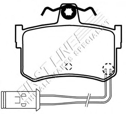 Комплект тормозных колодок, дисковый тормоз FBP1269